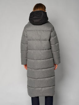 Пальто женское 12411-23044 grey melange/black - Eleganzza фото 4