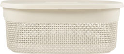 Корзина для хранения с крышкой OSLO 12л молочный туман PT1332МЛ-12,,