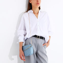 Сумка кросс-боди на молнии, цвет голубой - Simaland фото 2