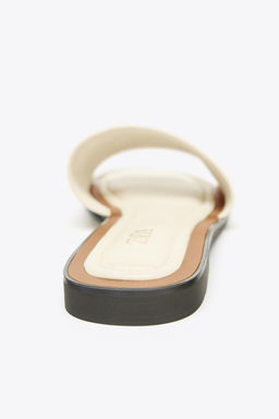 SOFT LEATHER SLIDES - Zara фото 5