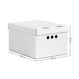 VAL CG-BCTN-DR-4Smono Короб картонный, складной, малый, 25*33*18.5 см, монохром, 4 шт., CLASSIC GREY, шт