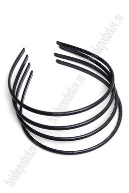 Ободки для волос 0,5 см пластиковые (20 шт) SF-451, черный