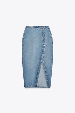Z1975 DENIM CROSSOVER MIDI SKIRT - Zara фото 6