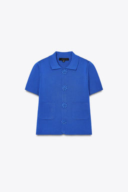 CARDINGAN WITH BEADED BUTTONS - Zara фото 5