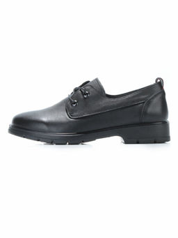 03-5077 BLACK Полуботинки женские (натуральная кожа)
