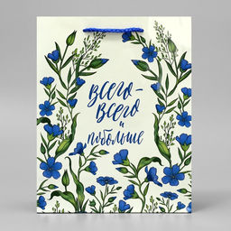 Цена за 2 шт. Пакет подарочный ламинированный, упаковка, «Всего-всего», MS 18 х 23 х 8 см