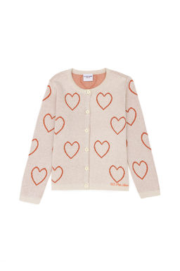 Кремовый трикотажный кардиган для девочки - U.s. polo assn фото 4