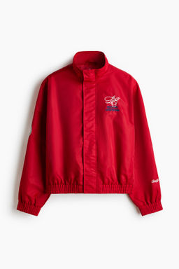 Chaqueta de ch?ndal bordada en nailon Loose Fit