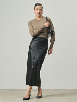 Джемпер из кашемира 01128 капучино