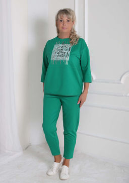 Брюки Клэр зеленые - Марлен фото 3