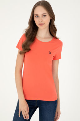 Женская базовая футболка с цветком граната - U.s. polo assn фото 3