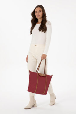 Kad_n Bordo _anta Sepette S_rpriz _ndirim