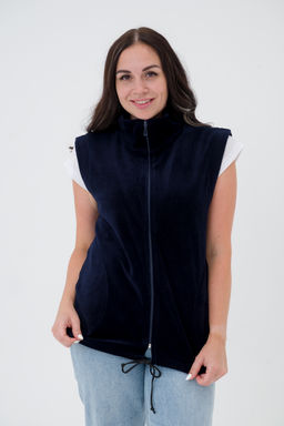 Жилет женский из велюра синий макс - Амадэль фото 4