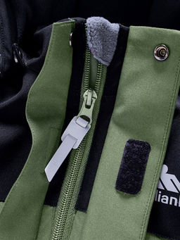 Горнолыжный костюм Valianly детский для мальчика цвета хаки 9201Kh  фото 16