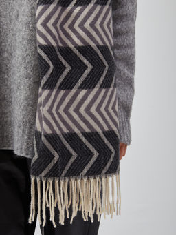 В составе шерсть и кашемир! теплый двусторонний палантин - Tantino фото 3