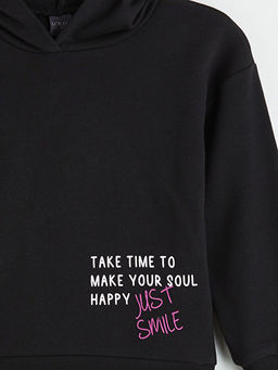 Kap??onlu K?z ?ocuk Sweatshirt