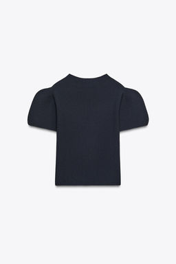 PUFF SLEEVE KNIT TOP