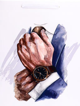 Пакет подарочный вертикальный Бизнес мен, L 31?40?12 см