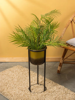 Кашпо на подставке «Арабика», 21×21×53 см, железо