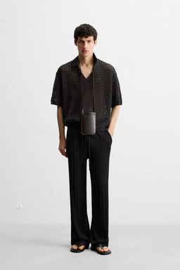 TEXTURED KNIT TROUSERS