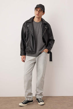 Gri Baggy /Bol Kesim Kot Pantolon Jeans TMNAW24JE00027 - Trendyolmilla фото 2