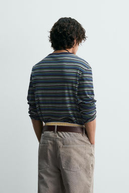 RIBBED STRIPED T-SHIRT - Zara фото 3
