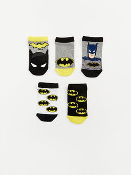 Batman Desenli Erkek ?ocuk Patik ?orap 5li