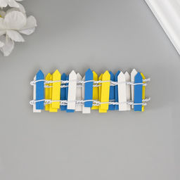 Цена за 2 шт. Декор для творчества дерево «Цветной заборчик» 3×24 см МИКС