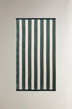 STRIPED VELOUR BEACH TOWEL