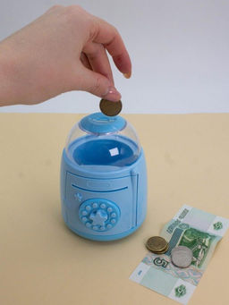 Копилка-сейф "Star bank", blue (13x11 см)