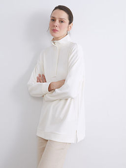 Dik Yaka Kad?n Sweatshirt Tunik