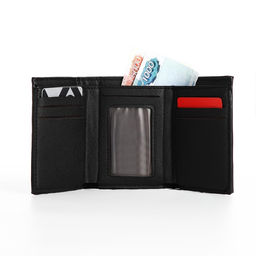 Портмоне мужское на магните, отдел для купюр, для карт, для монет, чёрное