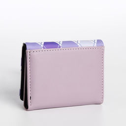 Кошелёк «Ромбы», маленький, на кнопке, сиреневый