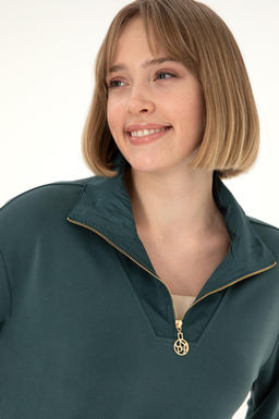 Женский темно-зеленый свитшот Неожиданная скидка в корзине - U.s. polo assn фото 2