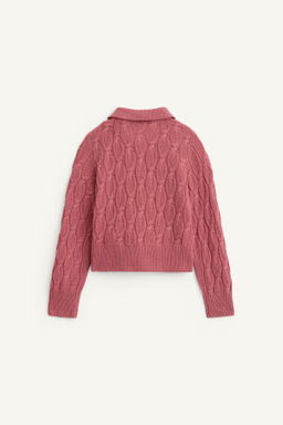 100% WOOL CABLE KNIT POLO SHIRT LIMITED EDITION - Zara фото 6