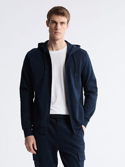 Kap??onlu Erkek Fermuarl? Sweatshirt