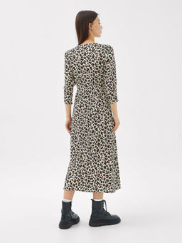 Платье женское c леопардовым принтом