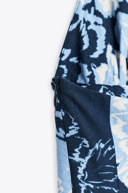 FLORAL PRINT HALTER MIDI DRESS - Zara фото 7