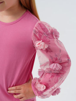 32522208 Джемпер для девочек (футболка с дл рук)