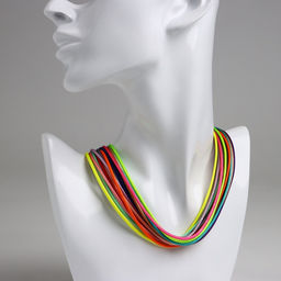 Цена за 100 шт. Шнурок текстильный, фасовка 100 шт. 45 см с удлинителем 5 см, МИКС