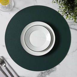 Цена за 12 шт. Салфетка сервировочная на стол Тэм, d=35 см, цвет зелёный - Simaland фото 8