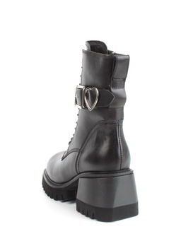 01- GZ6115-G71 BLACK Ботинки демисезонные женские (натуральная кожа)