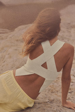 KNIT CUT-OUT BACK TOP - Zara фото 13