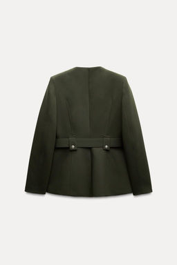 BLAZER WITH WIDE BELT - Zara фото 7