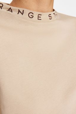 TRENDYOLMILLA Gri %100 Pamuk Regular/Normal Kal?p Slogan Bask?l? Basic Dik Yaka Orme T-Shirt TWOAW20TS0099 фото 11