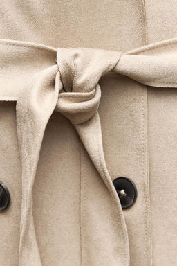 FAUX SUEDE TRENCH COAT - Zara фото 5