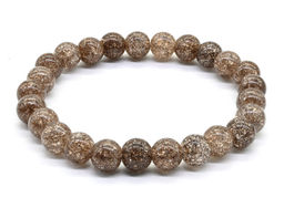 Браслет из сахарного кварца шарик 8мм цвет капучино, 17см