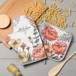 Набор кух. Этель Маковые поля варежка-прихватка 20х28см, прихватка 19х19см,100% хл