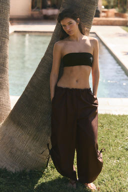 PANTAL?N CULOTTE BAJO AJUSTABLE / Marr?n chocolate - Zara фото 8