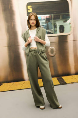 Coool Wide Leg Genis Bol Paca Esofman Alt? Beli Lastikli Cepli Basic Duz - Defacto фото 2